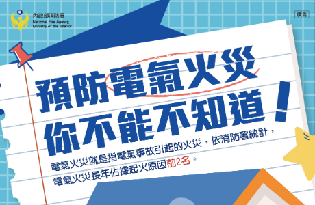 【校安小叮嚀】防範電器火災，從日常做起